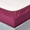 Homescapes 100% Egyptian Cotton Plain Plum Fitted Sheet Double 200