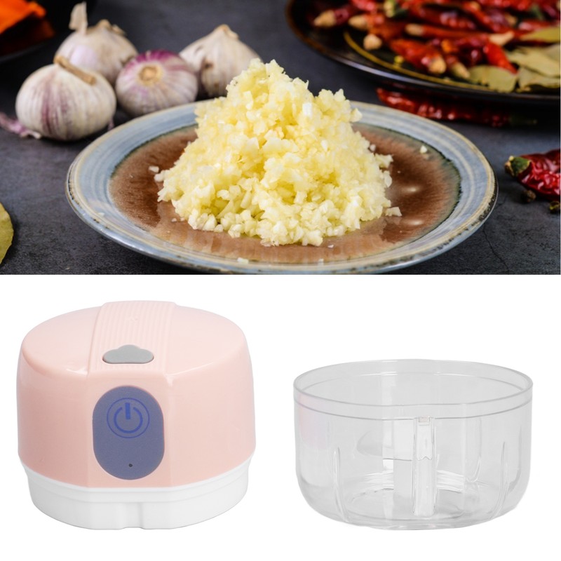 Electric Garlic Masher Mini Wireless Automatic Garlic Chopper for Kitchen