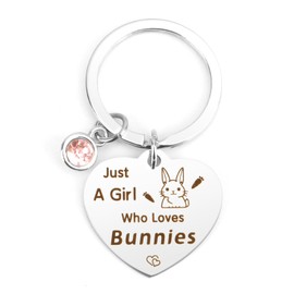 SPMatrix Bunny Gifts, Bunny Gifts for Girls, Rabbit Gifts, Birthday Gifts for Girls, Gifts for Bunnies Lover, Just A Girl Who Loves Bunnies, Easter Gifts for Girls