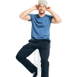 Nautica J-Class - playera con cuello en V para hombre, (Colección 2024) Alaska Blue, X-Large