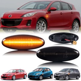 NEIFILES Mazda Side Marker Demio DY DE MPV LW Late LY Verisa DC Premacy CR Axela BK BL Atenza GY GG MAZDA Fiber LED Front Side Marker Turn Signal