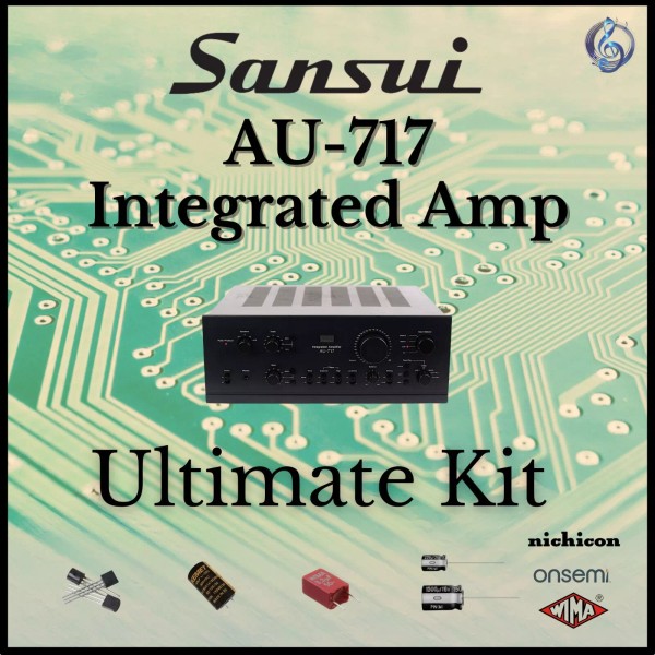 Sansui AU-717 Integrated Amp Ultimate Upgrade Kit Genuine Parts Restoration