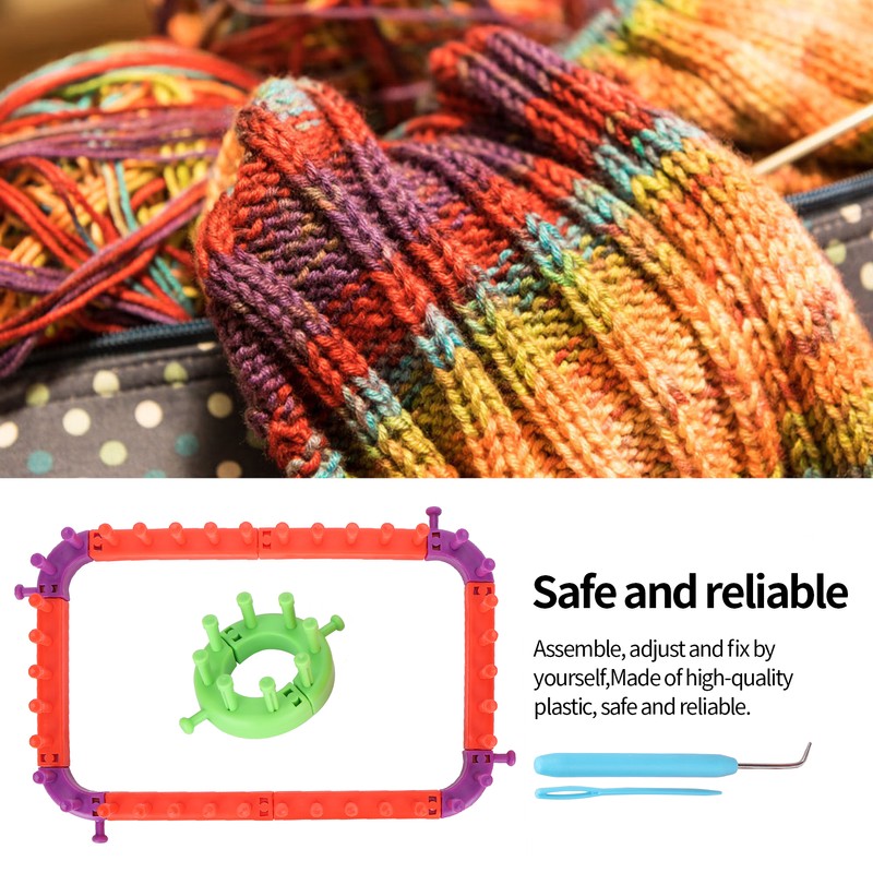 Knitting Loom Set Plastic Flexible Multifunctional Yarn Weaving Tool Accessories