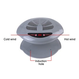Air Nail Dryer, 400W Intelligent Automatic Sensor Hot & Cold Air Nail Polish Drying Fan Manicure Tool for Home Salon Both Hands and Feet Use, Grey