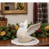 Napco Flying Dove with Design Bright White 6 x 5.75