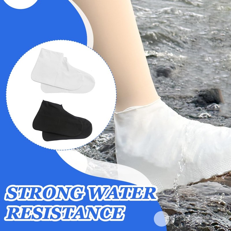 VONJUMA 2 Pairs Shoe Covers Waterproof Non-Slip Shoe Covers Reusable