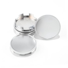 HowioZil 4Pcs 65mm(2.56in) Wheel Center Caps Wheel Rims Replacement 2M5V-1A096 BR3Z-1130-B Silver Hub Caps, Compatible with 2001-2012 Mustang 2010-2011 F150 2002-2004 Focus Rim Caps