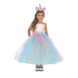Unicorn Dress (1) Girls Multicolored