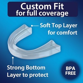 DenTek Protector dental de ajuste profesional, protector bucal para rechinar dientes por la noche, 1 unidad