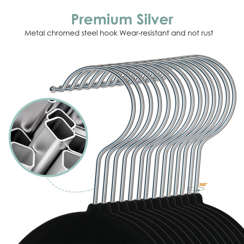 Velvet Hangers Space Saving Non Slip Pant Velvet Hangers, DUDUCOFU