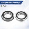 M METERXITY 2-Pack F6801-2RS Flanged Ball Bearing, 12 x 21