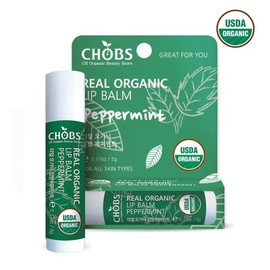 Haps CHOBS(찹스) 리얼 오가닉 립밤 페퍼민트 5g CHOBS Real Organic Lip Balm Peppermint 5g