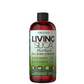 Living Silica - Potenciador de colágeno a base de plantas | Refuerzo de colágeno vegano | Apoya la producción saludable de colágeno y elastina para apoyo de articulaciones y huesos, piel brillante, cabello fuerte y uñas, 500 ml