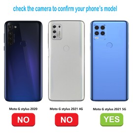 Tekcoo Case Holster Clip for [5G Only] Motrola Moto G Stylus 2021 5G, [Tshell] Shock Absorbing [Built-in Screen] [Kickstand Locking Belt] Secure Swivel Defender Full Body Carrying Cover - Black