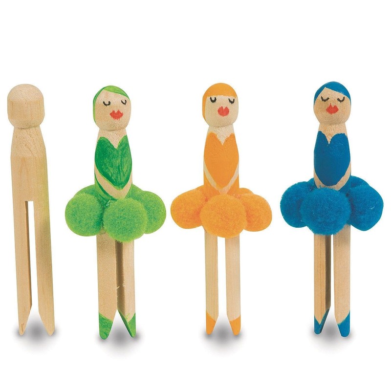 Clothespins - Doll Pins, 3-5/8" (Pack of 30)