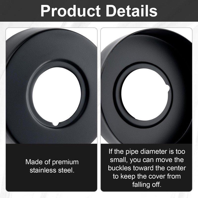 Isslly 2PCS Shower Arm Flange, 2.5" Round Replacement Escutcheon Plate,