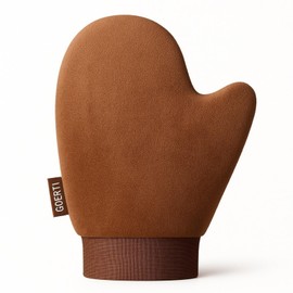 GOERTI Self Tanning Mitt for Flawless Tan - Double Waterproof Lining, Ultra Velvet Soft, Thumb Design, Reusable & Washable Self Tanner Glove for Streak-Free Application