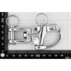 Dutyhook 8X87 Quick Release Clevis Pin Swivel Shackle, Stainless Steel