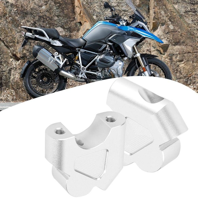 KIMISS 2Pcs Aluminum Alloy Motorcycle Handlebar Riser Handlebar Clamp Mount
