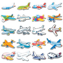 20 Pcs Cartoon Airplane Refrigerator Magnets, Thickened Cardstock Soft Magnet Plane Magnets for Fridge Magnetic Board, Teens Aircraft-Themed Gift Magnets(Airplane)