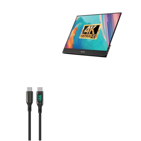 BoxWave Cable Compatible with Desklab Touchscreen Portable Monitor - PowerDisplay