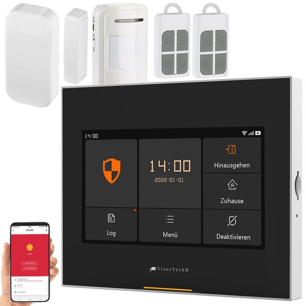 VisorTech Alarm: 5-Piece Wireless Alarm System: 2 Sensors, 2 Remote