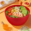 ATRDTO Small Classic Plastic Prep Bowls with Lids, Set of