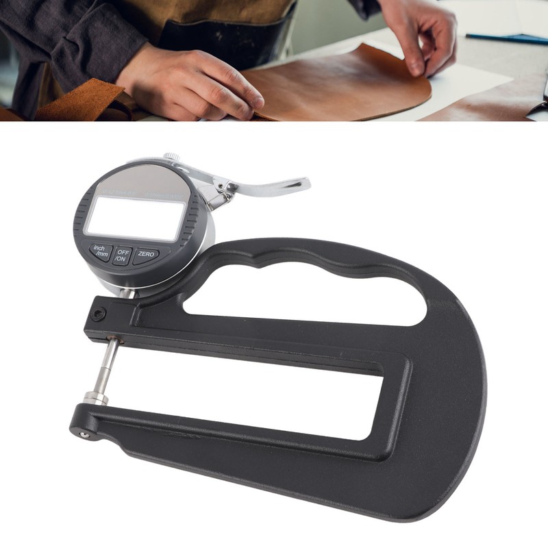 0‑12.7mm Digital Thickness Gauge 0.01mm/0.0005in Resolution Inch Metric Conversion for