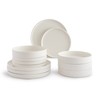 Kaden 12-Piece Modern White Porcelain Dinnerware Set (Service for 4)
