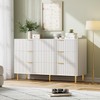 GarveeHome White 3 Drawer Dresser for Bedroom, Large Nightstand Chest