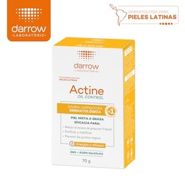 DARROW, Actine Oil Control Barra Limpiadora Dermatológica, Para Piel Mixta a Grasa, 70 g