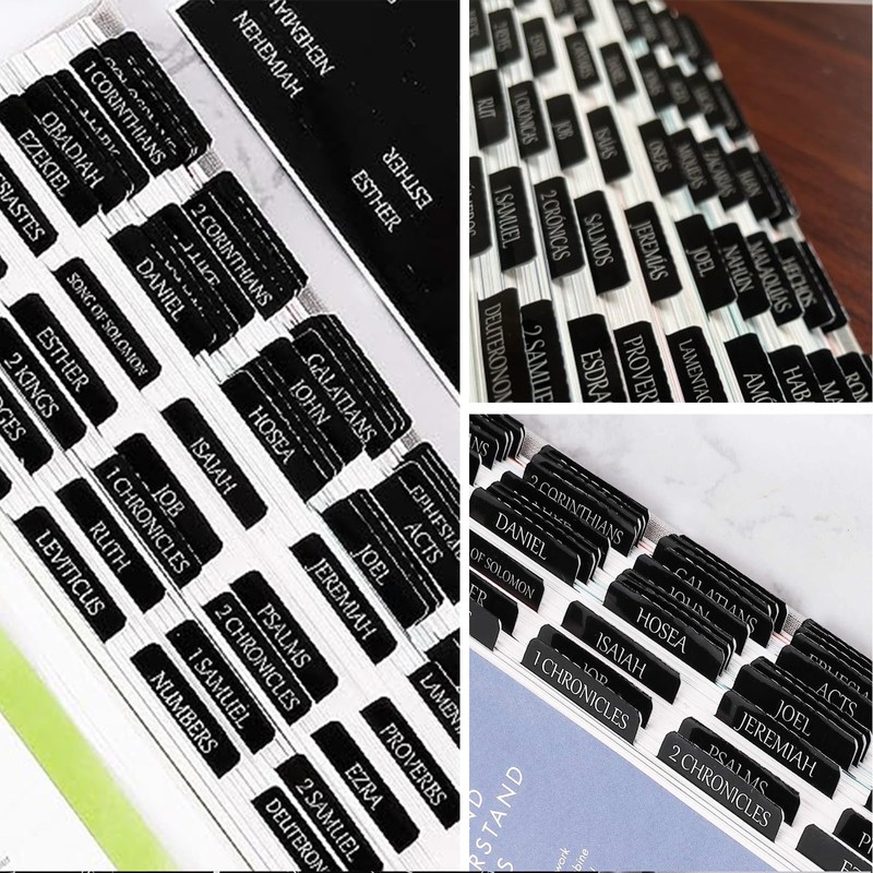 TELAIN Bible Tabs, Large Print Stickers, Easy to Read and