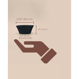 Bake Choice 200pcs Standard Black cupcake liners for baking,food grade cupcake wrappers,greaseproof parchment muffin liners for martin luther king jr day decorations