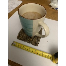 Unbranded LATEX RUBBER MOLD YKM-L5103  Tree Bark Coaster 4x4