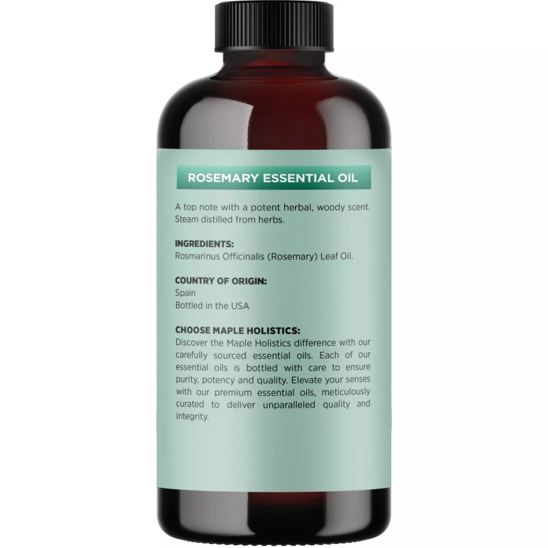 Maple Holistics Pure Rosemary Essential Oil with Dropper