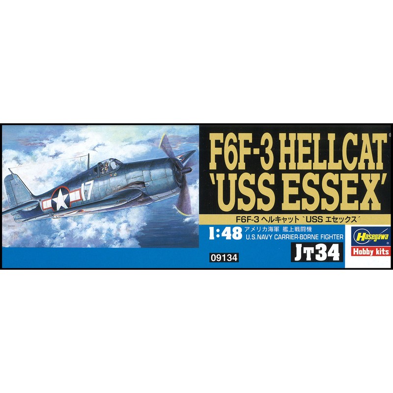Hasegawa JT34 1/48 US Navy F6F-3 Hellcat USS Essex Plastic