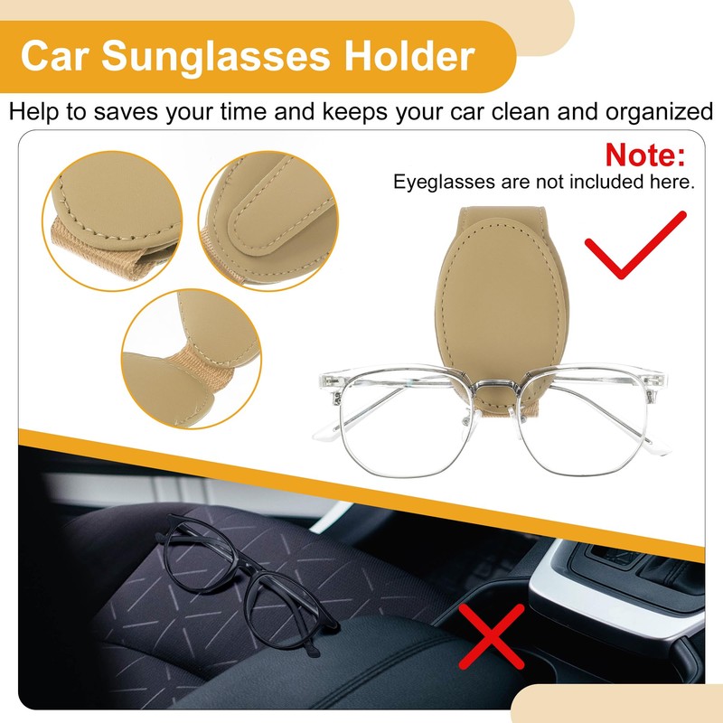 HEROFFIX Car Sunglasses Clip Magnetic Universal Sun Visor Eyeglasses Holder