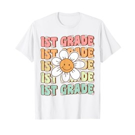 Groovy 1st Grade Back To School First Day of First Grade T-Shirt