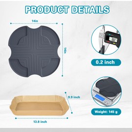 Suitable for Ninja Crispi Air Fryer Silicone,Reusable silicone Heat Resistant Mat, Non-Slip and Protects the Countertop from Heat Damage, Ninja air Fryer Silicone Liners100 Airfryer Paper Liners