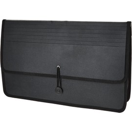 Lion Ex pand-N-File Poly Ex panding Wallet, Legal (9-1/2 x 15 Inches), 2-1/2 Inches gusset, Black, 1 Wallet (48150-BK)
