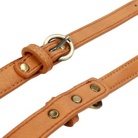 Semetall 2pcs PU Leather Purse Straps, Adjustable Purse Handles Bag Straps Replacement for Shoulder Handbag,Brown