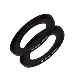 40.5mm-55mm Step Up Ring [40.5mm Lens to 55mm Filter], FANZR Camera Lens Filter Adapter Ring Lens, Premium Aluminum (2 Pack)