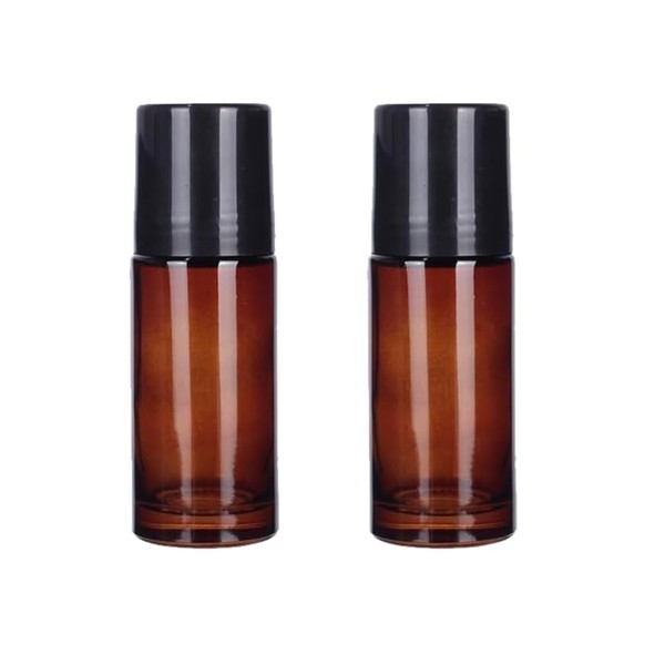 2Pcs 50ml Glass Essential Oil Roller BottlesBottle Containers Rollerball Bottles