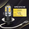 Ruiandsion Lampadine fendinebbia a LED H3, 6-40 V, colore bianco,