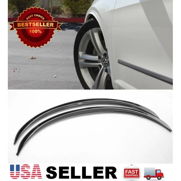 SDeelCase 2 Pcs Black Flexible Fender Flare Trim Extension Protector