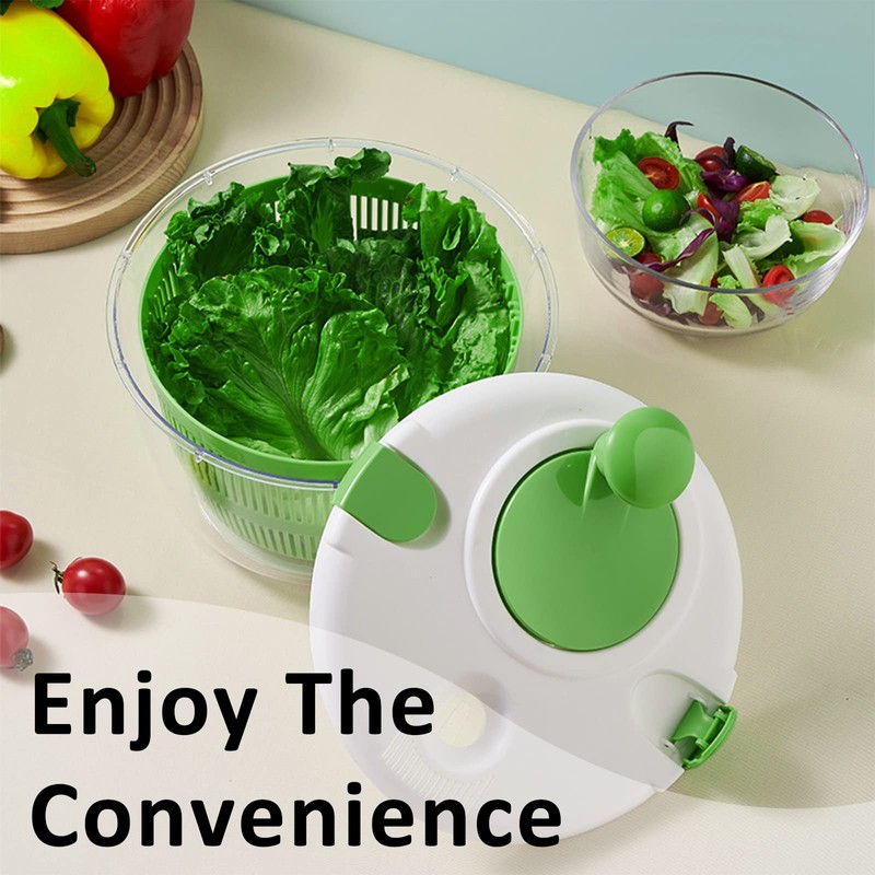 Salad Spinner, 5L Vegetable Washer Dryer Drainer Strainer with Bowl