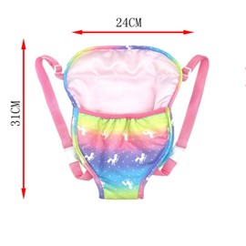 Norhogo Backpack Doll Carrier, Doll Carrier, Baby Carrier Backpack Doll Carrier Accessories for Doll for 14-18 Inch Doll, Pink (Doll Not Included)