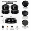 4-Piece Beech Wood Piano Caster Cups – Round Floor Protector