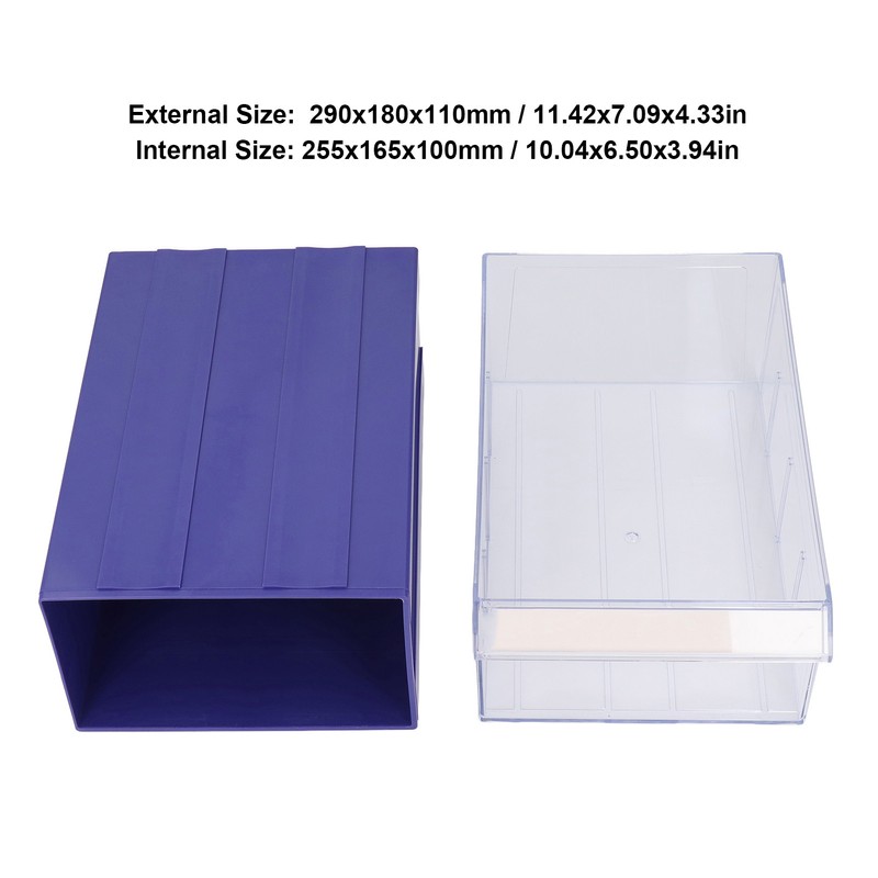 Drawer Storage Box 290x180x110mm Stackable Component Box Small Parts Organizer