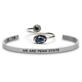 Gift Set-Love Penn State Ring and We are Penn State Bracelet Bangle | Penn State Bangle | PSU Nittany Lions Bracelet Penn State Jewelry